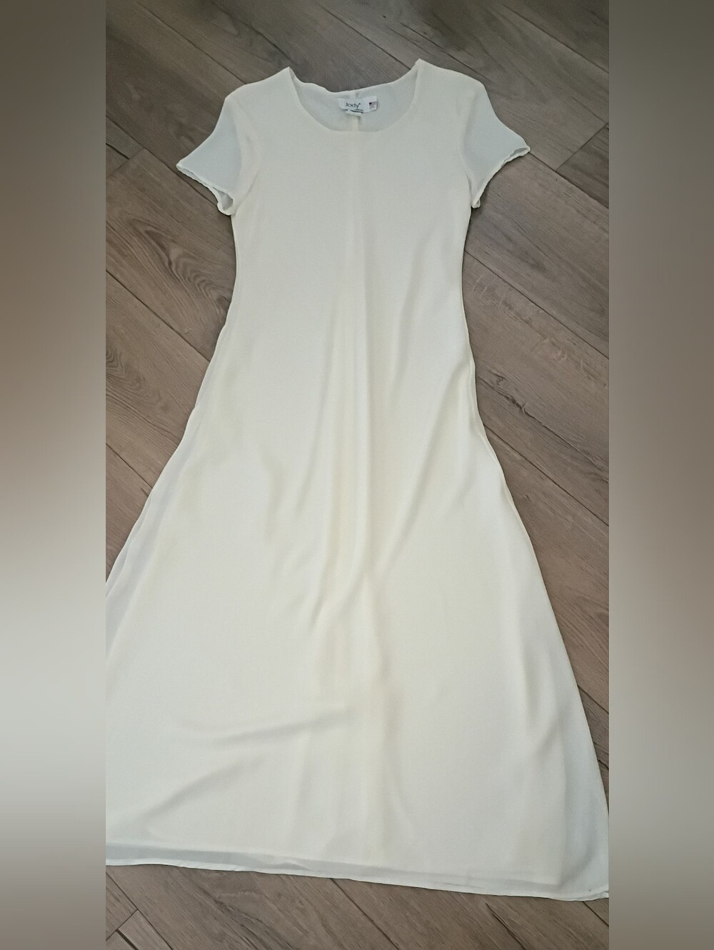 Dress-Jody CA a 70s Butter Yellow Smooth Blank Canvas Fully Lined